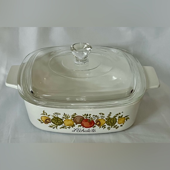 Corningware Vintage Spice of Life L’Echalote 1 Liter Casserole A-1-B Square Lid - Picture 2 of 14